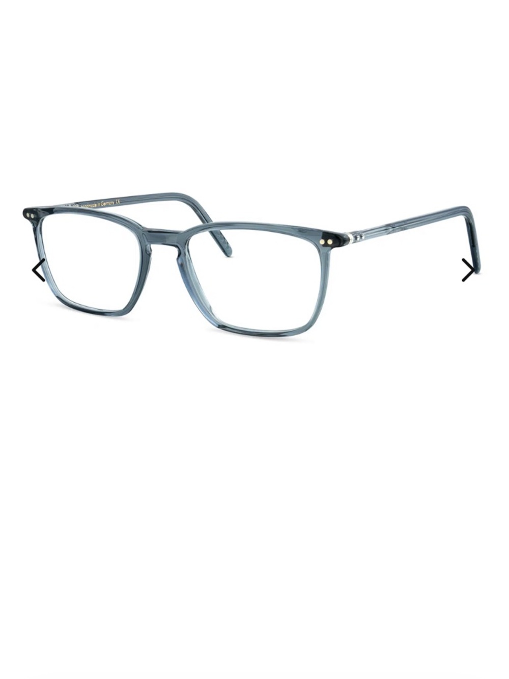 Lunor Blue /Gray Transparent Square Optical Glasses Made in Germany